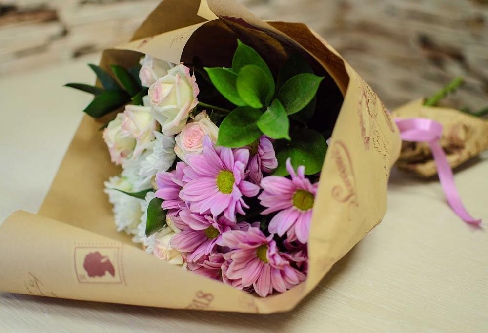 Букет цветов из: Розы и Хризантемы в Ахтырском