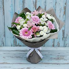 Букет цветов из:  Герберы, Альстромерии и Хризантемы в Ахтырском