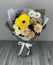 Букет цветов из:  Розы, Герберы и Хризантемы #REPLACE_PRED# Ахтырском