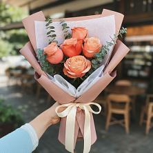 Букет персиковый аромат в Ахтырском Букет цветов из:  Розы в Ахтырском