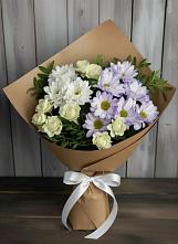 Букет цветов из:  Хризантемы и Розы в Ахтырском
