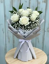 Букет из белых роз в Ахтырском Букет цветов из:  Розы в Ахтырском