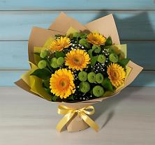 Букет цветов из:  Герберы и Хризантемы в Ахтырском