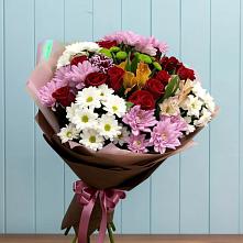 Букет цветов из:  Розы, Хризантемы и Альстромерии #REPLACE_PRED# Ахтырском