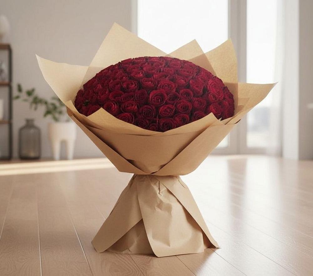 Букет 101 Красная роза в Ахтырском