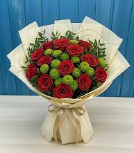 Букет цветов из:  Розы и Хризантемы #REPLACE_PRED# Ахтырском