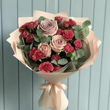 Букет цветов из:  Гвоздики и Розы в Ахтырском