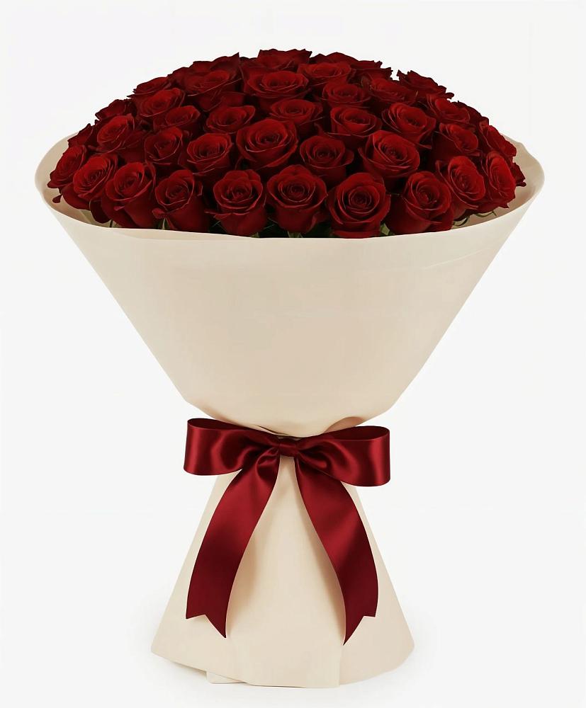 Букет 101 Бордовая роза Блэк Бакарра в Ахтырском